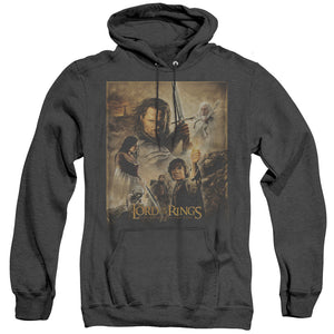AN OFFCIALLY LICENSED LOR ROTK POSTER ADULT UNISEX HEATHER PULLOVER HOODIE BLACK