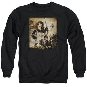 AN OFFCIALLY LICENSED LOR ROTK POSTER ADULT UNISEX CREWNECK SWEATSHIRT BLACK