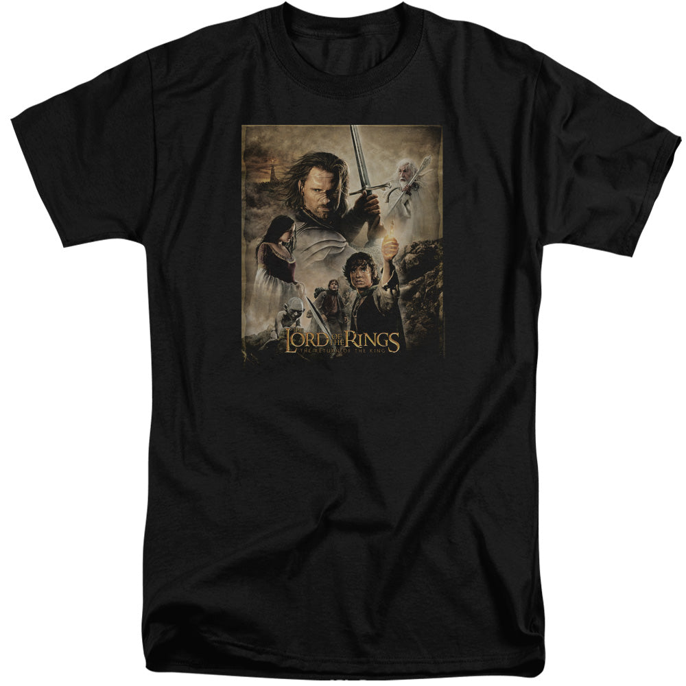 AN OFFCIALLY LICENSED LOR ROTK POSTER MEN'S TALL FIT T-SHIRT BLACK