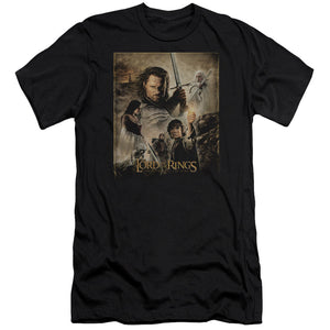 AN OFFCIALLY LICENSED LOR ROTK POSTER MEN'S PREMIUM SLIM FIT T-SHIRT BLACK