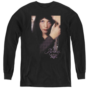 AN OFFCIALLY LICENSED LOR ARWEN YOUTH LONG SLEEVE T-SHIRT BLACK