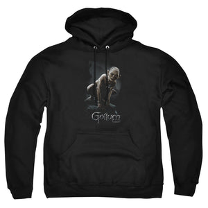 AN OFFCIALLY LICENSED LOR GOLLUM ADULT UNISEX PULLOVER HOODIE BLACK