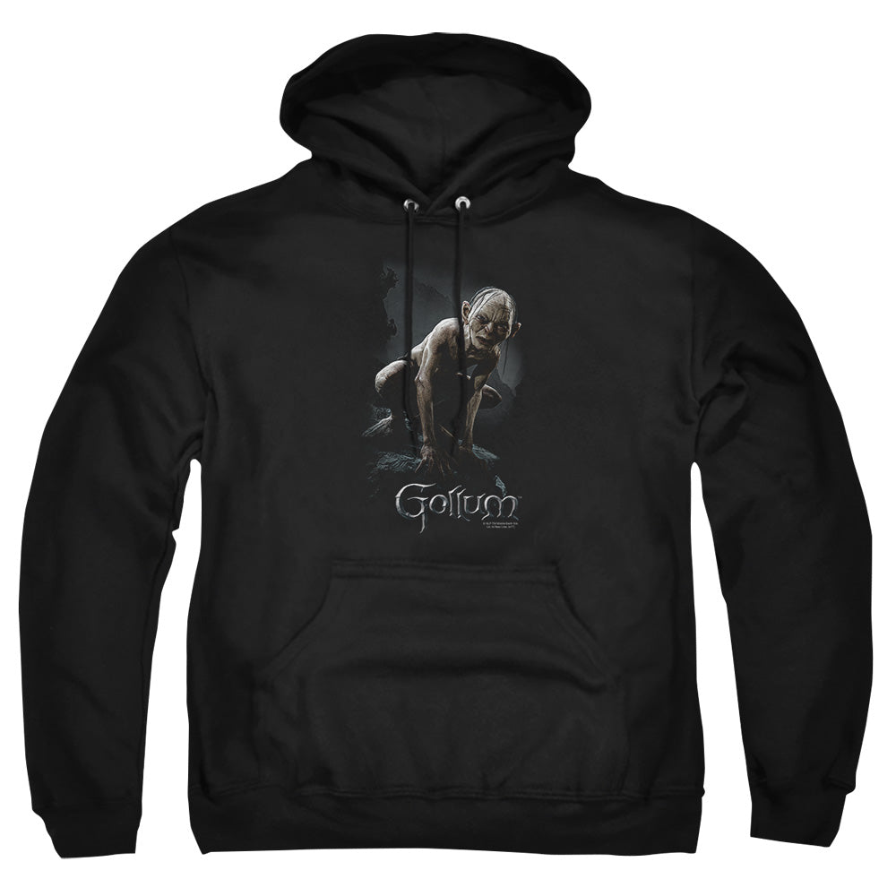 AN OFFCIALLY LICENSED LOR GOLLUM ADULT UNISEX PULLOVER HOODIE BLACK