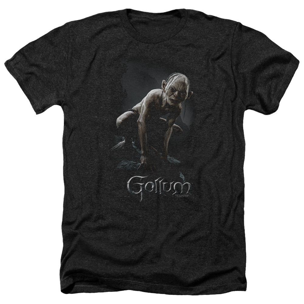 AN OFFCIALLY LICENSED LOR GOLLUM MEN'S HEATHER T-SHIRT CHARCOAL