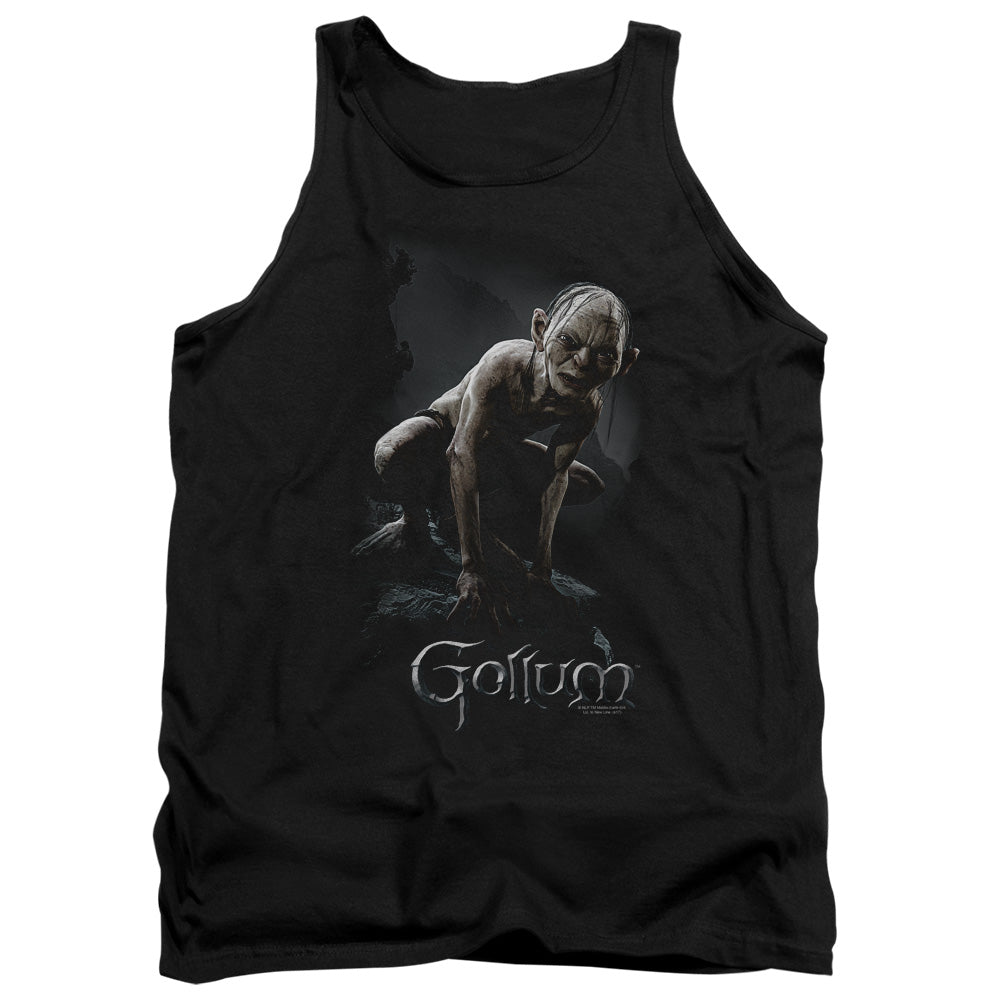 AN OFFCIALLY LICENSED LOR GOLLUM ADULT UNISEX TANK TOP BLACK