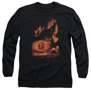 AN OFFCIALLY LICENSED LOR DESTROY THE RING MEN'S LONG SLEEVE T-SHIRT BLACK