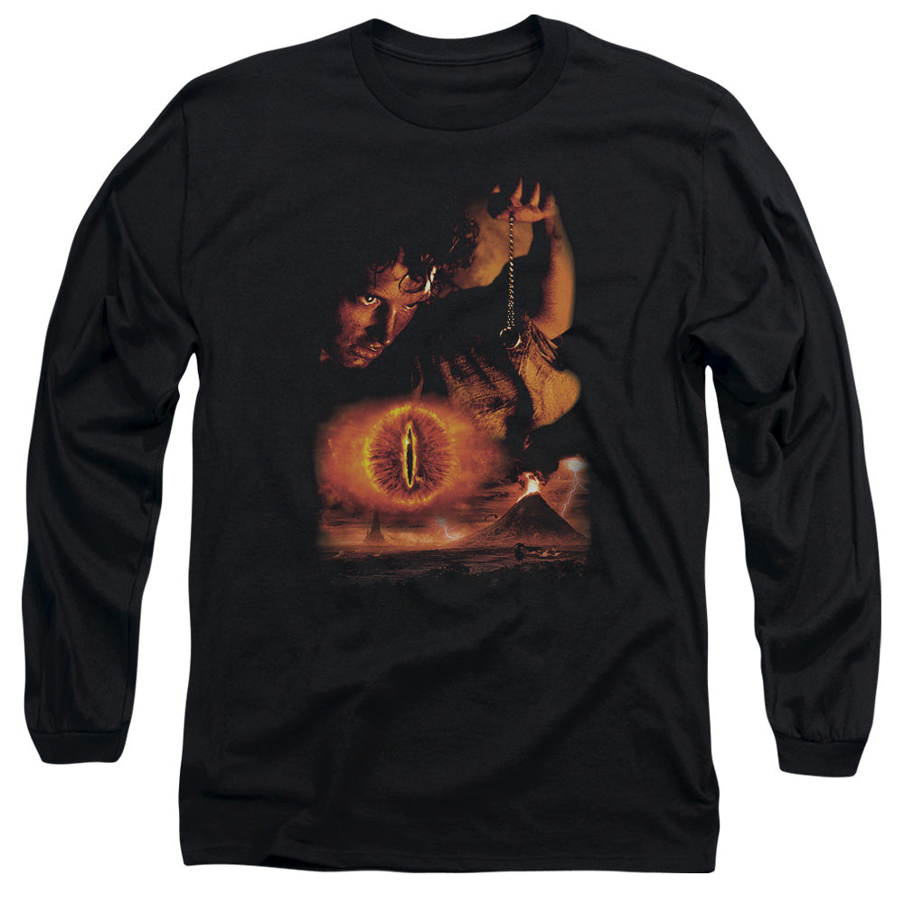 AN OFFCIALLY LICENSED LOR DESTROY THE RING MEN'S LONG SLEEVE T-SHIRT BLACK