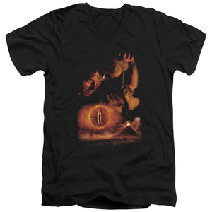 AN OFFCIALLY LICENSED LOR DESTROY THE RING MEN'S V-NECK T-SHIRT BLACK