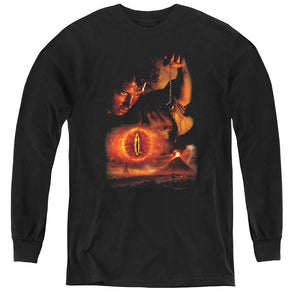 AN OFFCIALLY LICENSED LOR DESTROY THE RING YOUTH LONG SLEEVE T-SHIRT BLACK