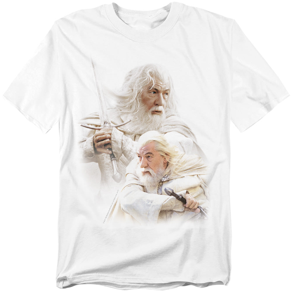 AN OFFCIALLY LICENSED LOR GANDALF THE WHITE MEN'S REGULAR FIT T-SHIRT WHITE
