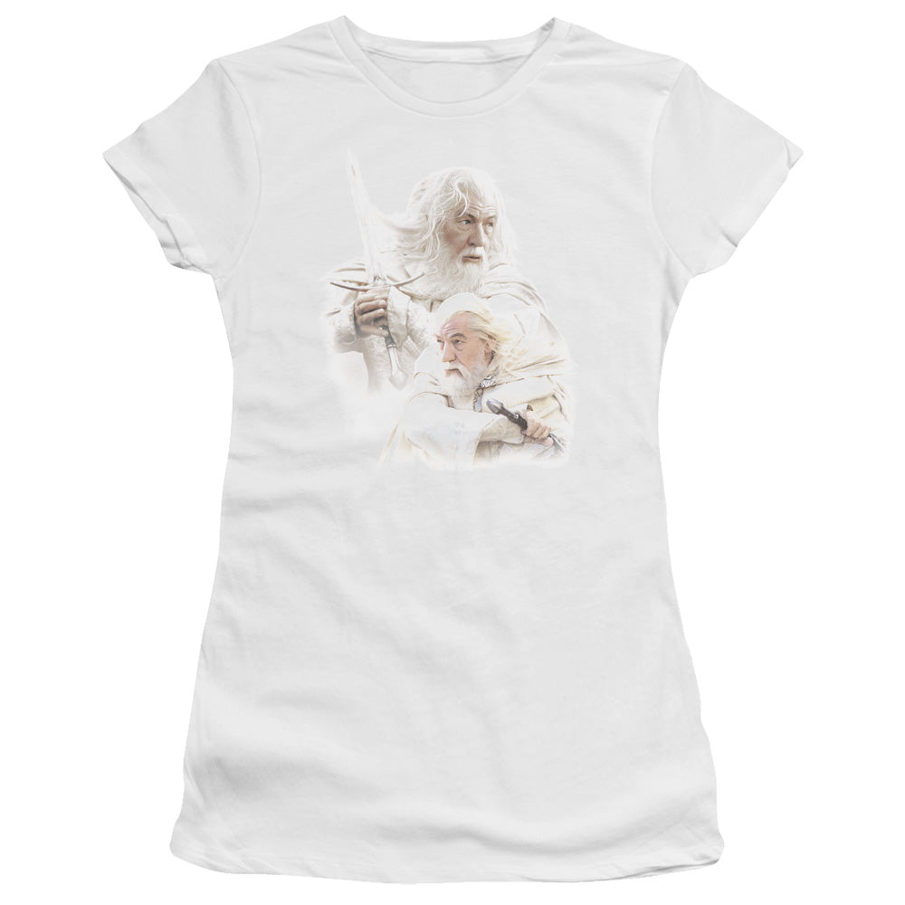 Lor Gandalf The White Licensed Women's T-Shirt Juniors LG