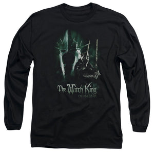 AN OFFCIALLY LICENSED LOR WITCH KING MEN'S LONG SLEEVE T-SHIRT BLACK