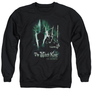 AN OFFCIALLY LICENSED LOR WITCH KING ADULT UNISEX CREWNECK SWEATSHIRT BLACK