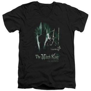 AN OFFCIALLY LICENSED LOR WITCH KING MEN'S V-NECK T-SHIRT BLACK