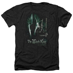 AN OFFCIALLY LICENSED LOR WITCH KING MEN'S HEATHER T-SHIRT CHARCOAL
