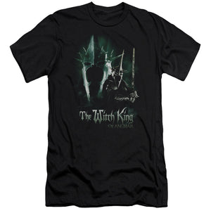 AN OFFCIALLY LICENSED LOR WITCH KING MEN'S PREMIUM SLIM FIT T-SHIRT BLACK