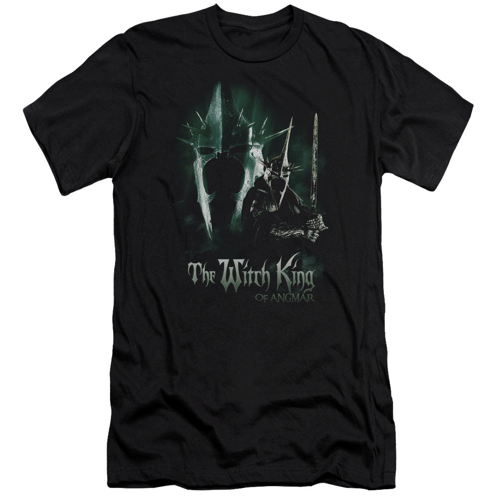 AN OFFCIALLY LICENSED LOR WITCH KING MEN'S PREMIUM SLIM FIT T-SHIRT BLACK