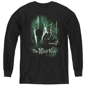 AN OFFCIALLY LICENSED LOR WITCH KING YOUTH LONG SLEEVE T-SHIRT BLACK