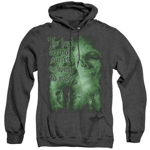 AN OFFCIALLY LICENSED LOR KING OF THE DEAD ADULT UNISEX HEATHER PULLOVER HOODIE BLACK