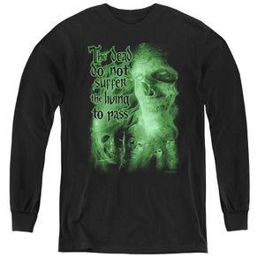 AN OFFCIALLY LICENSED LOR KING OF THE DEAD YOUTH LONG SLEEVE T-SHIRT BLACK