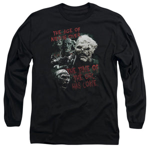 AN OFFCIALLY LICENSED LOR TIME OF THE ORC MEN'S LONG SLEEVE T-SHIRT BLACK