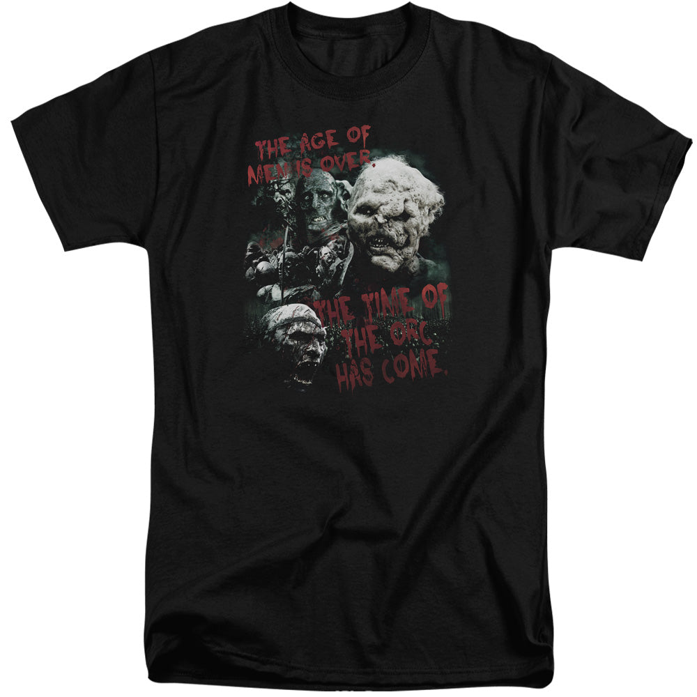 AN OFFCIALLY LICENSED LOR TIME OF THE ORC MEN'S TALL FIT T-SHIRT BLACK