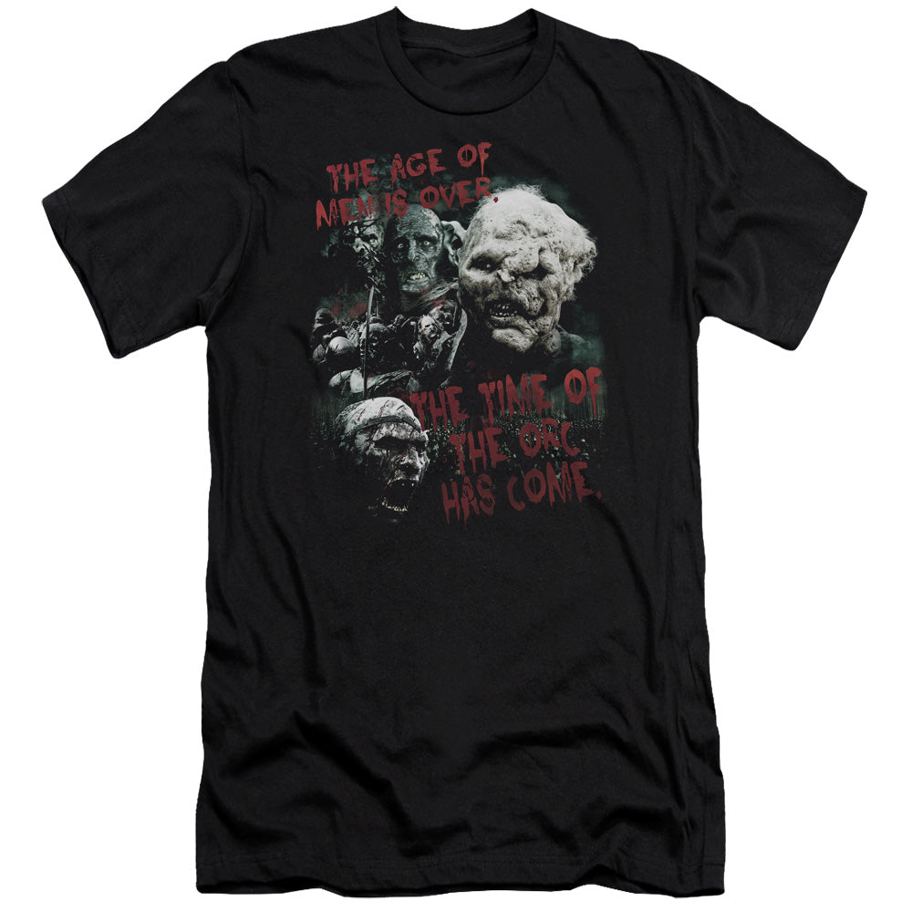 AN OFFCIALLY LICENSED LOR TIME OF THE ORC MEN'S PREMIUM SLIM FIT T-SHIRT BLACK