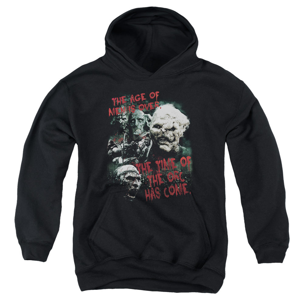 AN OFFCIALLY LICENSED LOR TIME OF THE ORC YOUTH HOODIE BLACK