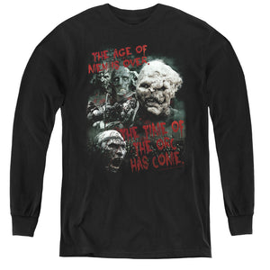 AN OFFCIALLY LICENSED LOR TIME OF THE ORC YOUTH LONG SLEEVE T-SHIRT BLACK