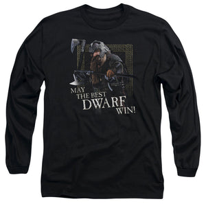 AN OFFCIALLY LICENSED LOR THE BEST DWARF MEN'S LONG SLEEVE T-SHIRT BLACK