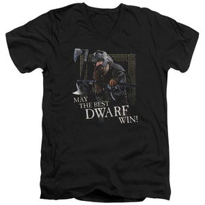 AN OFFCIALLY LICENSED LOR THE BEST DWARF MEN'S V-NECK T-SHIRT BLACK
