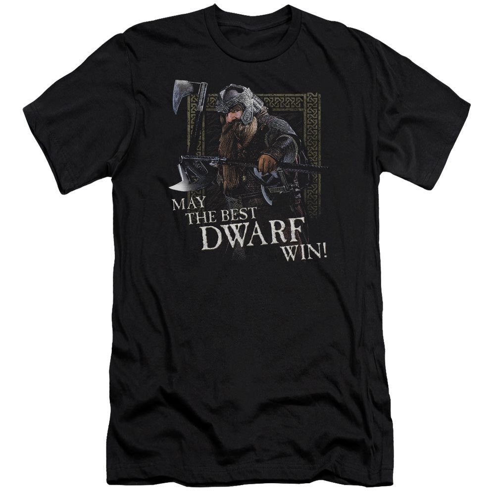 AN OFFCIALLY LICENSED LOR THE BEST DWARF MEN'S PREMIUM SLIM FIT T-SHIRT BLACK