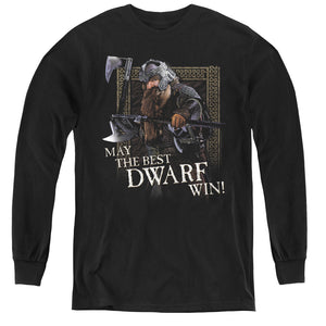 AN OFFCIALLY LICENSED LOR THE BEST DWARF YOUTH LONG SLEEVE T-SHIRT BLACK