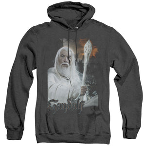 AN OFFCIALLY LICENSED LOR GANDALF ADULT UNISEX HEATHER PULLOVER HOODIE BLACK