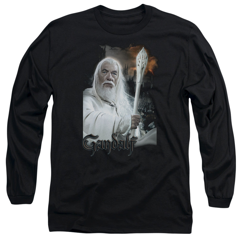 AN OFFCIALLY LICENSED LOR GANDALF MEN'S LONG SLEEVE T-SHIRT BLACK