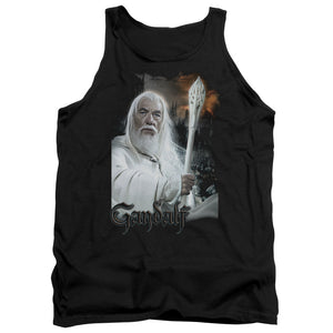 AN OFFCIALLY LICENSED LOR GANDALF ADULT UNISEX TANK TOP BLACK