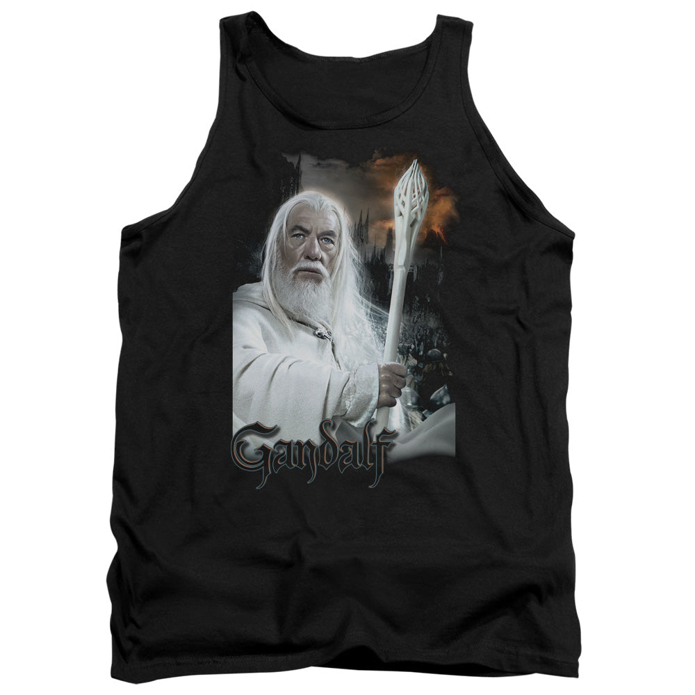 AN OFFCIALLY LICENSED LOR GANDALF ADULT UNISEX TANK TOP BLACK