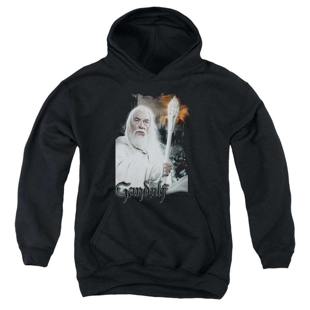 AN OFFCIALLY LICENSED LOR GANDALF YOUTH HOODIE BLACK