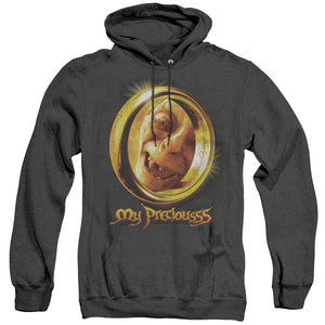 AN OFFCIALLY LICENSED LOR MY PRECIOUS ADULT UNISEX HEATHER PULLOVER HOODIE BLACK
