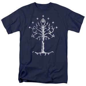 AN OFFCIALLY LICENSED LOR TREE OF GONDOR MEN'S REGULAR FIT T-SHIRT NAVY
