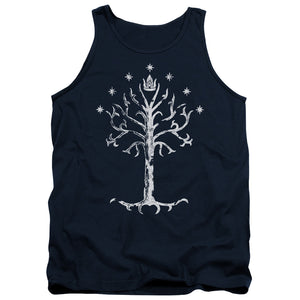 AN OFFCIALLY LICENSED LOR TREE OF GONDOR ADULT UNISEX TANK TOP NAVY