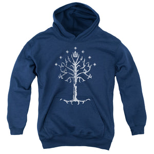AN OFFCIALLY LICENSED LOR TREE OF GONDOR YOUTH HOODIE NAVY