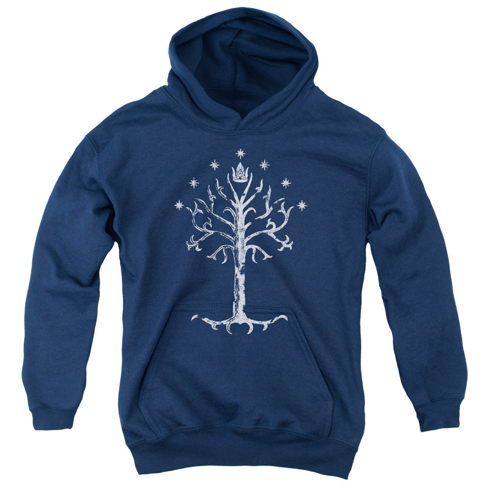 AN OFFCIALLY LICENSED LOR TREE OF GONDOR YOUTH HOODIE NAVY