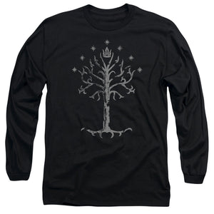 AN OFFCIALLY LICENSED LOR TREE OF GONDOR MEN'S LONG SLEEVE T-SHIRT BLACK