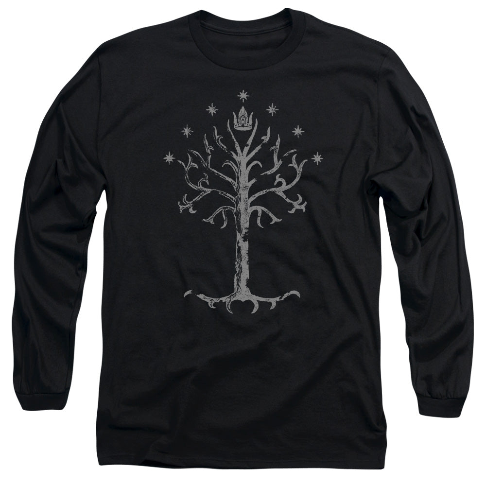 AN OFFCIALLY LICENSED LOR TREE OF GONDOR MEN'S LONG SLEEVE T-SHIRT BLACK