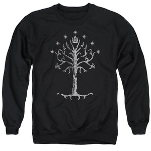 AN OFFCIALLY LICENSED LOR TREE OF GONDOR ADULT UNISEX CREWNECK SWEATSHIRT BLACK