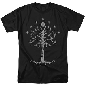 AN OFFCIALLY LICENSED LOR TREE OF GONDOR MEN'S REGULAR FIT T-SHIRT BLACK