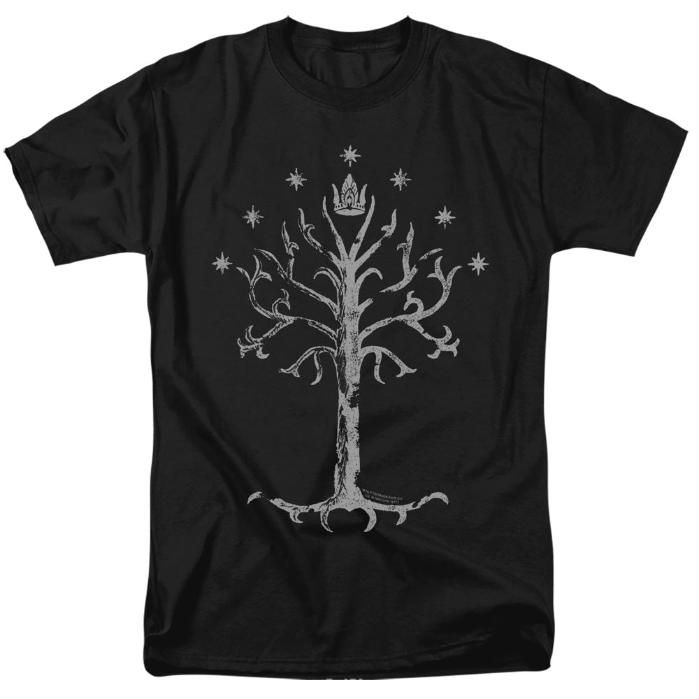 AN OFFCIALLY LICENSED LOR TREE OF GONDOR MEN'S REGULAR FIT T-SHIRT BLACK