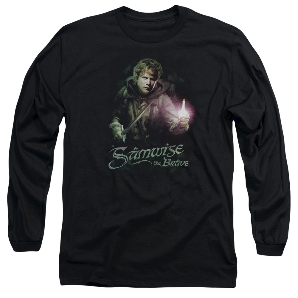 AN OFFCIALLY LICENSED LOR SAMWISE THE BRAVE MEN'S LONG SLEEVE T-SHIRT BLACK