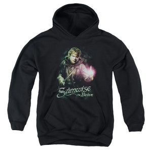 AN OFFCIALLY LICENSED LOR SAMWISE THE BRAVE YOUTH HOODIE BLACK